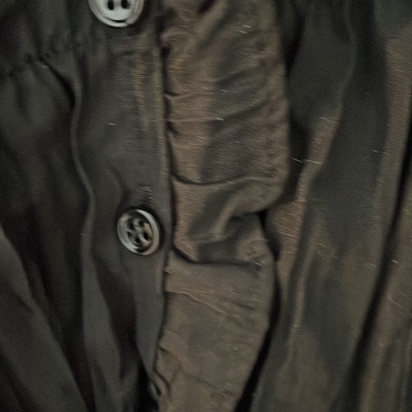 NWT Zara black shirred shirt size XL - Picture 5 of 7